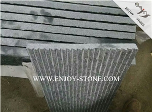G684 Black Pearl Granite,Grooved+Natural Split/Cleft Finish Fuding Black Granite,Hlaf-Planed Andesite Wall Tiles,Andesite Floor Tiles