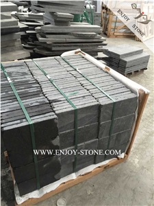 G684 China Black Basalt,Black Pearl,Fuding Black Flamed and Tumbled Pavers,Cube Stone,Floor Covering,Paving Sets