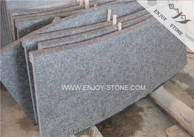 G684 Flamed Pearl Black Basalt Swimming Pool Tiles,Rebated Pool Coping,Bullnose Edging Pool Pavers and Corner,Drop Face Pool Coping
