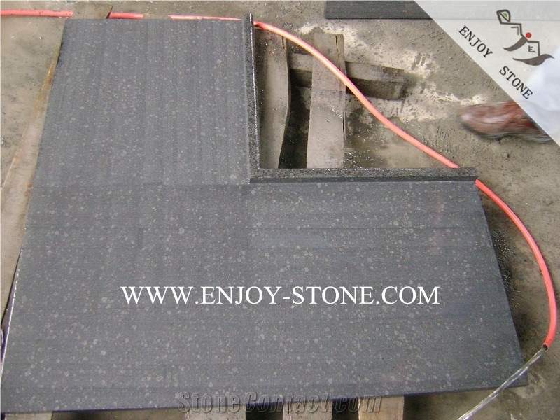 G684 Rebated Bullnose Edge Swimming Pool Coping,G684 Black Pearl Basalt Pool Pavers