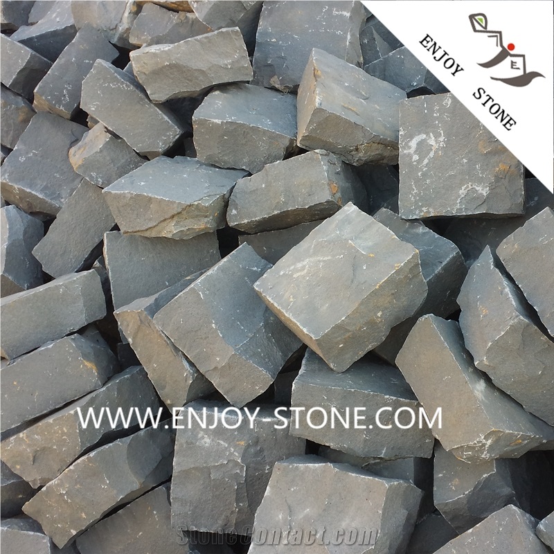 G685 Zhangpu Black Basalt Cobble Stone,Zhangpu Black Basalt Cobblestone,Cubestone for Patio, G685 Black Basalt, Garden Stepping,Paving Stone Basalt