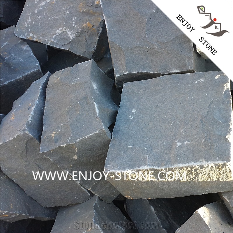 G685 Zhangpu Black Basalt Cobble Stone,Zhangpu Black Basalt Cobblestone,Cubestone for Patio, G685 Black Basalt, Garden Stepping,Paving Stone Basalt