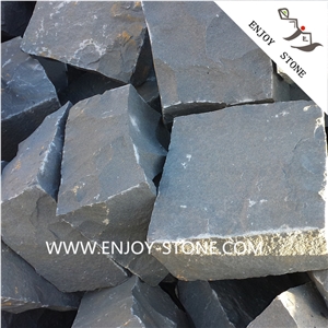 G685 Zhangpu Black Basalt Cobble Stone,Zhangpu Black Basalt Cobblestone,Cubestone for Patio, G685 Black Basalt, Garden Stepping,Paving Stone Basalt
