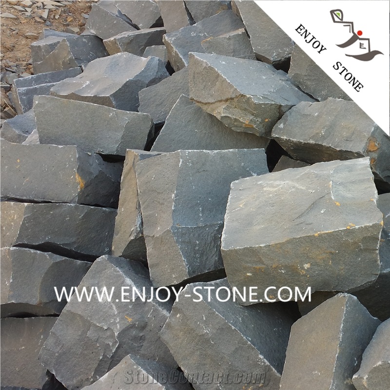 G685 Zhangpu Black Basalt Cobble Stone,Zhangpu Black Basalt Cobblestone,Cubestone for Patio, G685 Black Basalt, Garden Stepping,Paving Stone Basalt