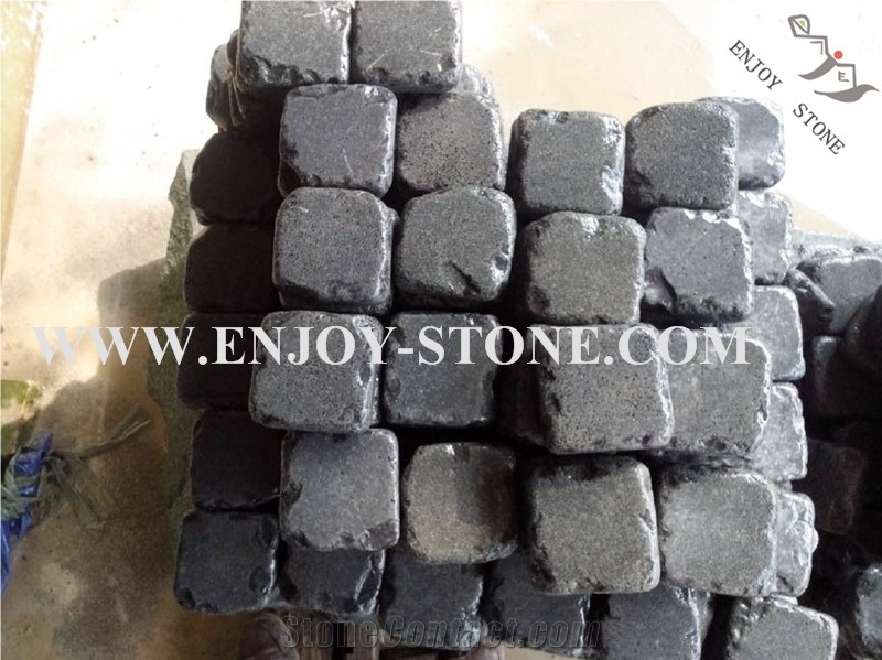 Grey Basalt Cube Stone, Tumbled, Bluestone Cobble, Basalt with Catpaws, Honeycomb, Micro Hole Basalt, Andesite Paving Stone, Lavastone Cube Stone