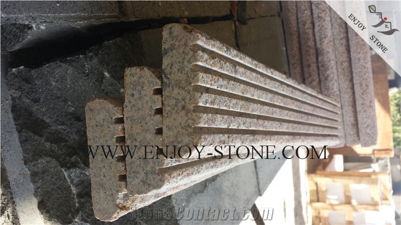 Grooved Tiles G682 Golden Yellow,Golden Rust, Rustic Yellow , Golden Granite,Yellow Granite,Grooved Tile/Cut to Size, Slabs/Flooring/Walling/Pavers/Granite Pillar