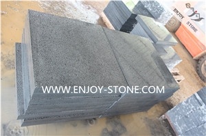 Hainan Black Basalt Bushhammered Surface Stone,Hn Dark Basaltina Landscaping Decoration,Andesite Floor Tiles,Lava Stone Slabs