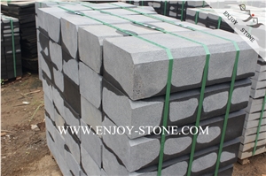 Hainan Black Basalt Kerbstone,Hn Black Basalto Curbs,Road Side Stone,Curbstone in Machine Cut/Sawn Cut for Road, Bevel Edge Curbs