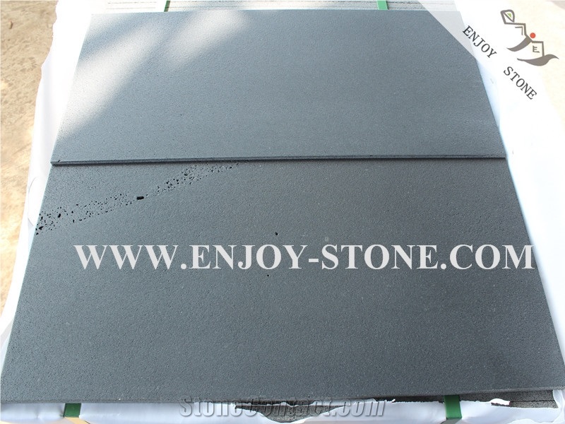 Hainan Black, Black Basalt Tiles, Bluestone Tiles, Basalt with Catpaws, Honeycomb, Micro Hole Basalt, Andesite Tiles, Lavastone Tiles, Honed, Filled, Cut to Size