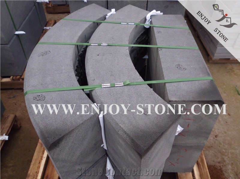Hainan Black, Kerbstone, Side Stone, Road Stone, Black Basalt, Bluestone, Basalt with Catpaws, Honeycomb, Micro Hole Basalt, Andesite, Lavastone, Sawn Cut, Machine Cut