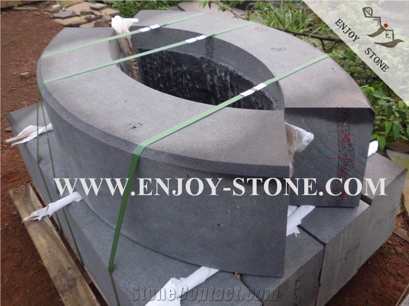 Hainan Black, Kerbstone, Side Stone, Road Stone, Black Basalt, Bluestone, Basalt with Catpaws, Honeycomb, Micro Hole Basalt, Andesite, Lavastone, Sawn Cut, Machine Cut