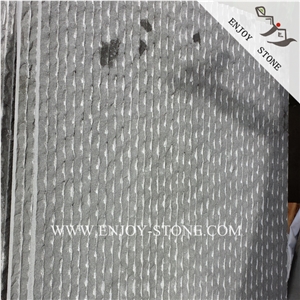 Half Planed Basalt Wall Tiles,Striated Basalt Wall Cladding,Basaltina Walling Tiles