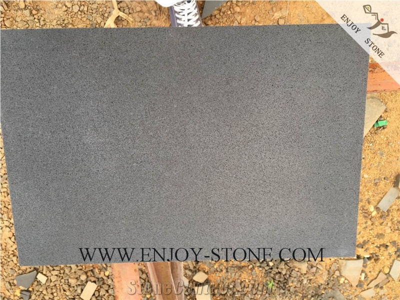 Honed Hainan Black Basalt,Black Basalt,Hn Basalt,Honed Slabs Basalt Strip/Tiles/Cut to Size/Slabs/Flooring/Walling/Pavers