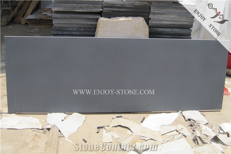 Honed Hainan Grey Basalt Slab,Basalto,Basaltina,Andesite Stone,Lava Stone Slab for Walling,Flooring,Cladding