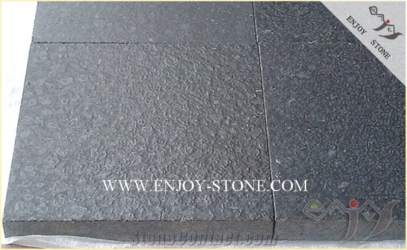 Leathered Tile G684 Fuding Black, Black Basalt, Black Pearl Basalt, Black Basalt, Leathered Tile/Cut to Size,Leather Slabs/Flooring/Walling/Pavers