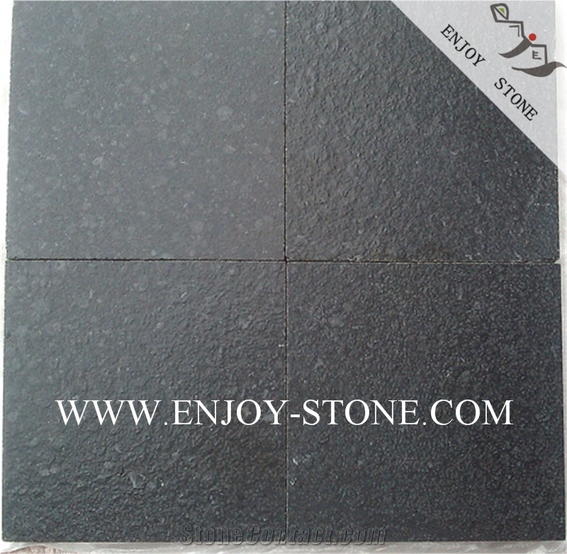 Leathered Tile G684 Fuding Black, Black Basalt, Black Pearl Basalt, Black Basalt, Leathered Tile/Cut to Size,Leather Slabs/Flooring/Walling/Pavers