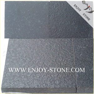 Leathered Tile G684 Fuding Black, Black Basalt, Black Pearl Basalt, Black Basalt, Leathered Tile/Cut to Size,Leather Slabs/Flooring/Walling/Pavers