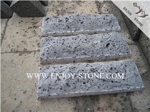 Mushroom Lava Stone Wall Cladding Tiles,Natural Split Mushroomed Stone,Hainan Basaltina Volcanic Stone