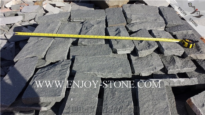 Natural Split Crazy Paver G612 Olive Green,Zhangpu Green, Green Granite, Natural Split Crazy Paver Tiles/Cut to Size/Flooring/Walling/Pavers/Granite