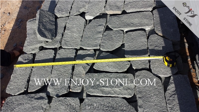 Natural Split Crazy Paver G612 Olive Green,Zhangpu Green, Green Granite, Natural Split Crazy Paver Tiles/Cut to Size/Flooring/Walling/Pavers/Granite