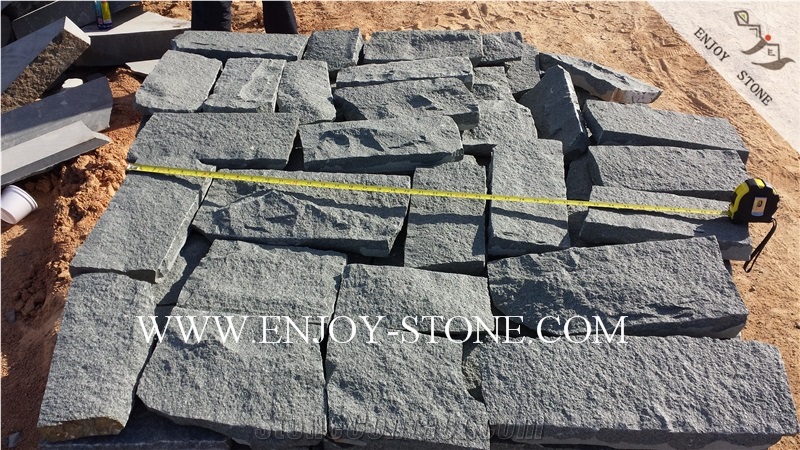 Natural Split Crazy Paver G612 Olive Green,Zhangpu Green, Green Granite, Natural Split Crazy Paver Tiles/Cut to Size/Flooring/Walling/Pavers/Granite