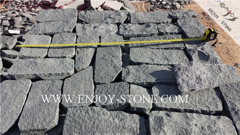 Natural Split Crazy Paver G612 Olive Green,Zhangpu Green, Green Granite, Natural Split Crazy Paver Tiles/Cut to Size/Flooring/Walling/Pavers/Granite