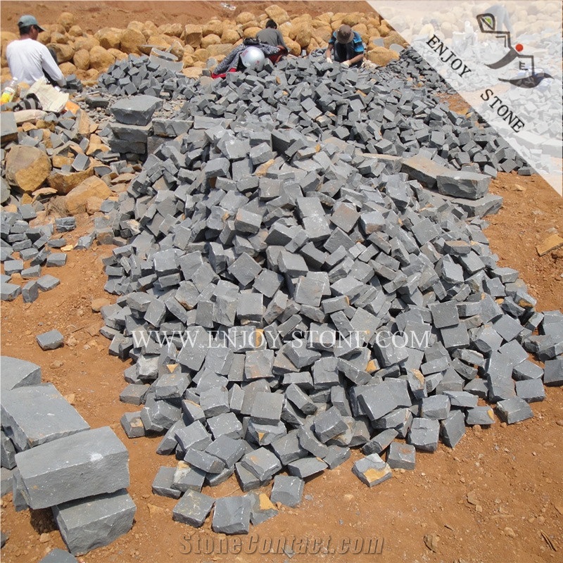 Natural Split Finish China Grey Basalt,China Andesite Cobble Stobe ,Landscaping Stile,Draiving Payment