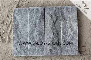 Natural Split Surface/Mushroom Finish Sesame Black Granite G654 Wall Cladding Stone, Pangda Dark Grey Tiles for Wall Covering