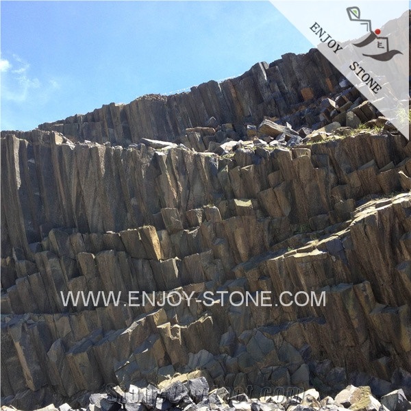 Polished G684 Basalto Cut to Size,Jet Black Basalt Paver Tiles Slab for Walling and Flooring