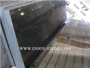 Polished G684 Black Pearl Basalt Tiles&Slabs&Strips,Fuding Black Andesite Wall Tiles&Floor Tiles,Cut to Sizes Basalt French Pattern