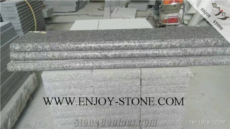 Polished Rebated Bullnose G603 Sesame White, Salt & Pepper, Padang White, White Granite Polished Rebated Bullnose Tiles Pool Pavers/Cut to Size/Slabs/Flooring/Walling/Pavers/Granite