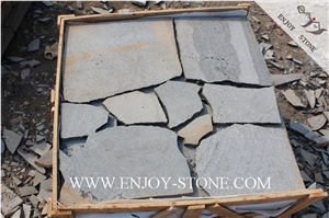 Sawn Crazy Paver Zhangpu Bluestone,Zp Bluestone,Bluestone with Cat Paw,Sawn/Machine Cut Strip/Tiles/Cut to Size/Slabs/Flooring/Walling/Pavers