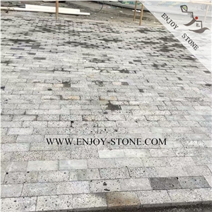 Sawn Cut/Machine Cut Andesite Basalto Volcanic Lava Stone Paving Sets, Courtyard Road Pavers,Garden Stepping Pavements,Driveway/Walkway Pavers