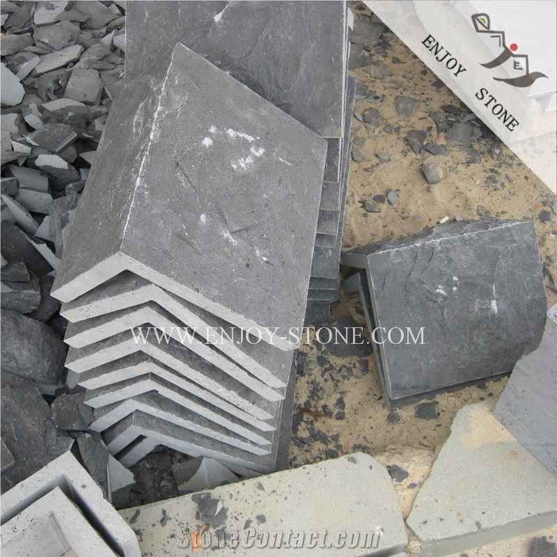 Split Face Black Basalt Mushroom Stone Wall Cladding,Mushroom Wall Corner Stone