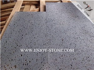 Volcanic Lava Stone,Hainan Basalto with Big Holes,Hn Basaltina Honed Tiles&Slabs,Lava Stone Floor&Wall Covering Tiles