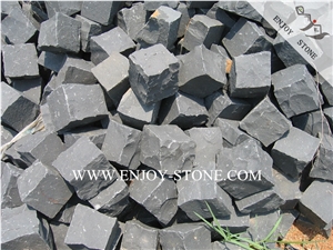 Zhangpu Black All Natural Split Cobblestone,Walkway/Driveway Paving Stone, China Andesite Cube Stone for Outdoor Pavement