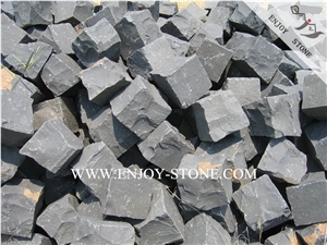 Zhangpu Black All Natural Split Cobblestone,Walkway/Driveway Paving Stone, China Andesite Cube Stone for Outdoor Pavement