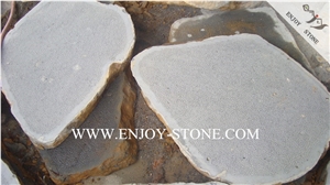 Zhangpu Black Andesite Stone,China Basalto Flagstone Bush Hammered,Landscaping/Garden Stepping Stone