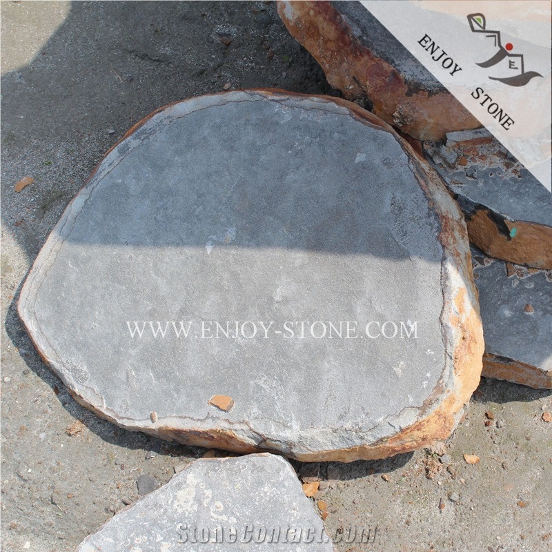 Zhangpu Black Basalt,Fujian Andesite Flamed Flagstone,Irregular Paver,Random Wall Flagstone,Flagstone Walkway,Flagstone Paving