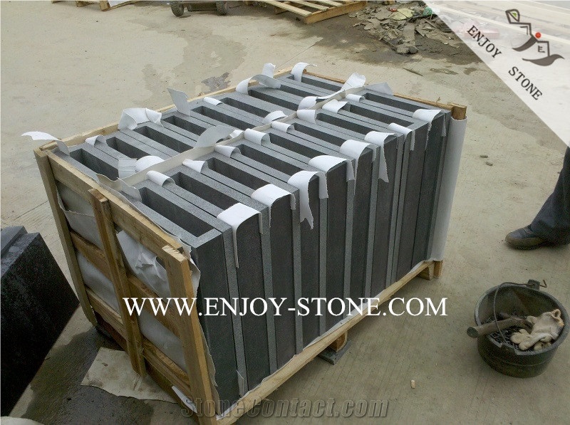 Zhangpu Bluestone Swimming Pool Coping,Honed Rebated Square Edge Coping Tiles,Grey Basalto with Cat Paws/Honeycombs Pool Terraces