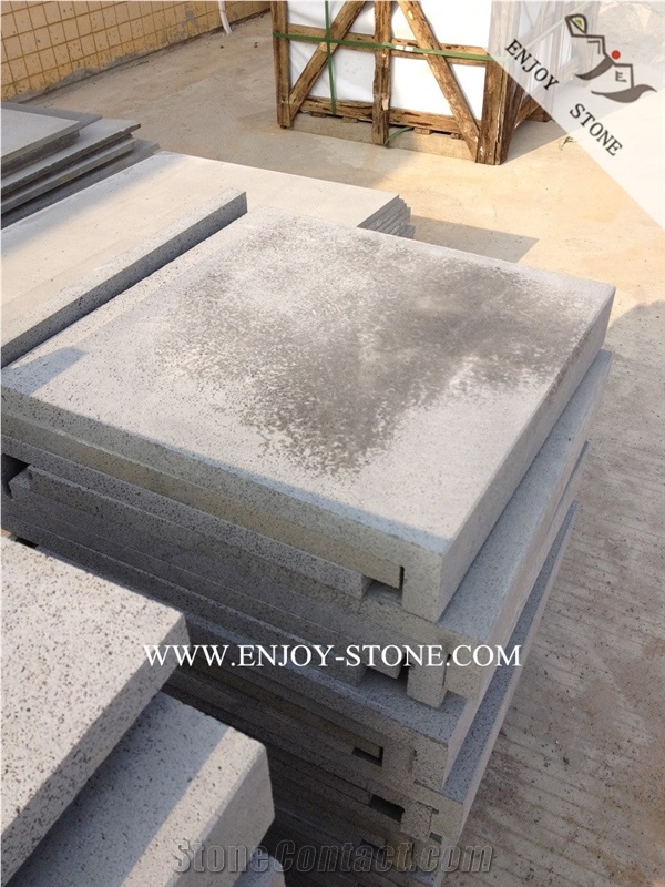 Zhangpu Bluestone Swimming Pool Coping,Sawn Cut/Machine Cut Rebated Square Edge Coping Tiles,China Grey Basalto with Cat Paws/Honeycombs Pool Pavers