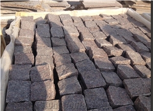 China Granite/Qilu Red Cube Stone /G3754/Red Granite Cobble Stone