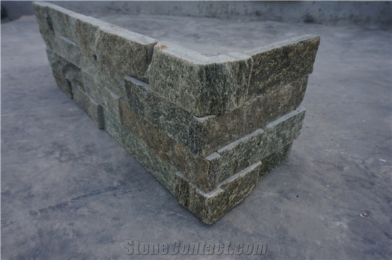 Green Quartzite, panel, split face stone, Culture Stone