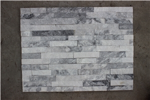 Grey White Quartzite Cultured Stone, Crystal White Quartzite Ledge Stone