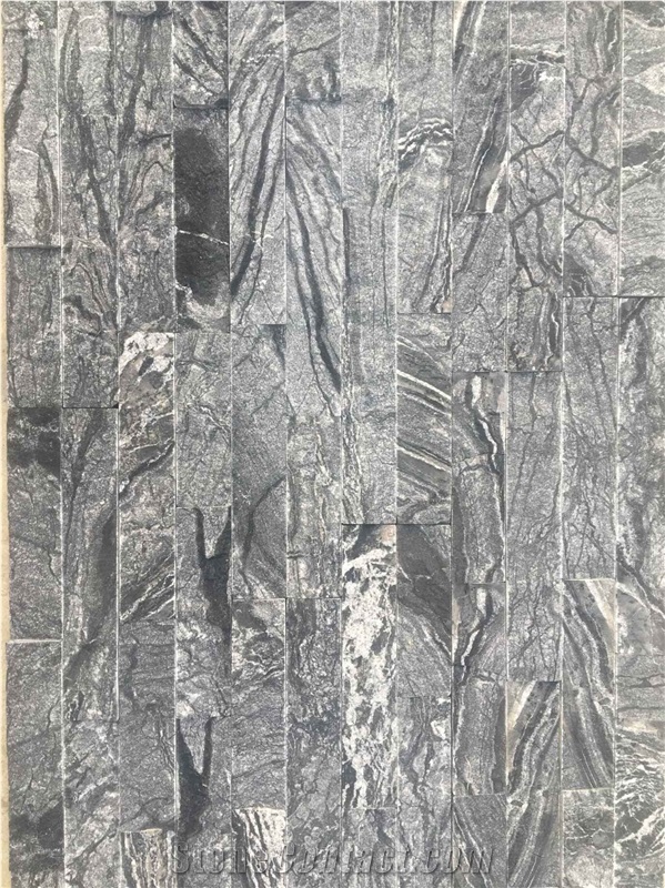 Zebra Marble Wall Cladding, Black Marble Cultured Stone,Ledge