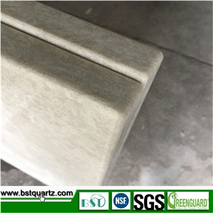 Marbling Quartz Stone Bathroom Vanity Top Cut to Size Polished Solid Surface Thickness 2cm or 3cm with High Gloss and Hardness