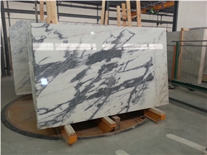 Calacatta Nero, White Marble with Black Veins Portugal Slabs & Tiles