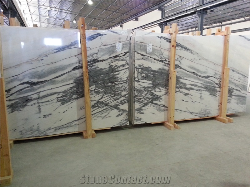 Calacatta Nero, White Marble with Black Veins Portugal Slabs & Tiles