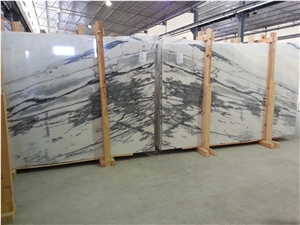 Calacatta Nero, White Marble with Black Veins Portugal Slabs & Tiles