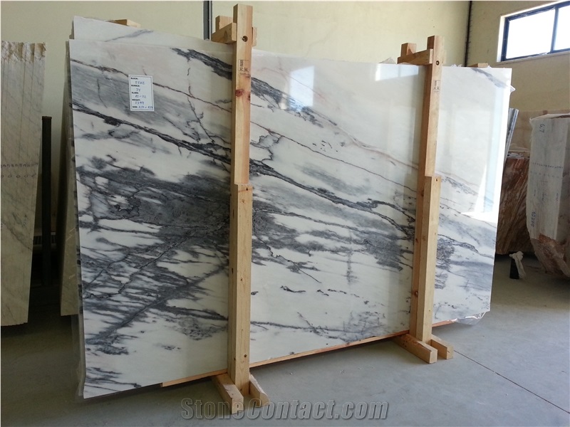 Calacatta Nero, White Marble with Black Veins Portugal Slabs & Tiles